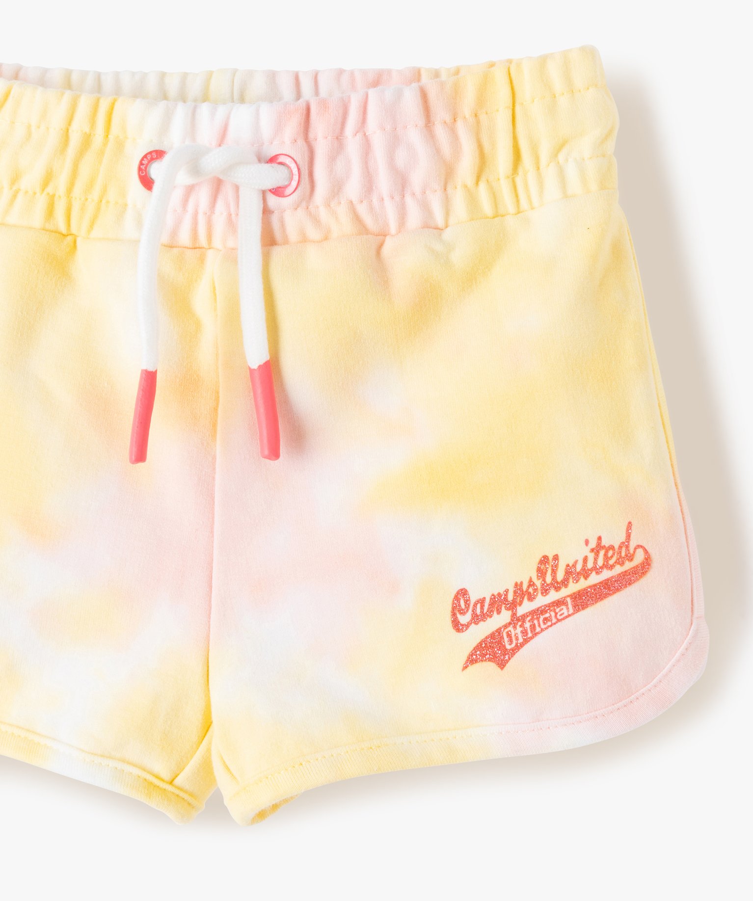 Ensemble bébé fille 2 pièces : short tie-and-dye + tee-sh... blanc | GEMO