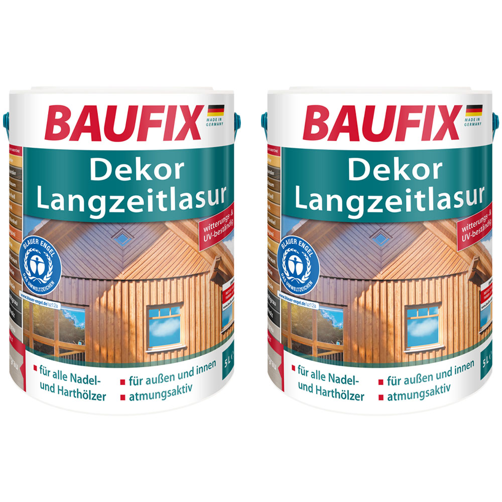 Baufix Dekor-Langzeitlasur palisander 5L 2er Set