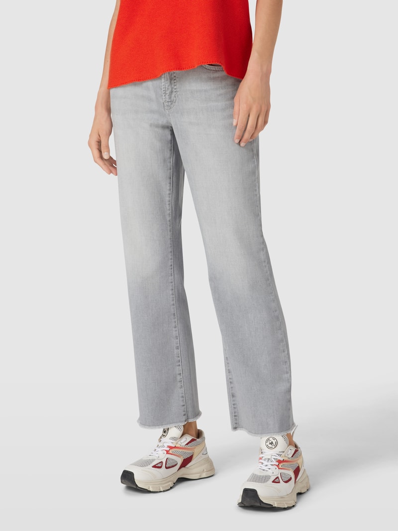 Flared Cut Jeans in verkürzter Passform Modell 'PARIS' in hellgrau