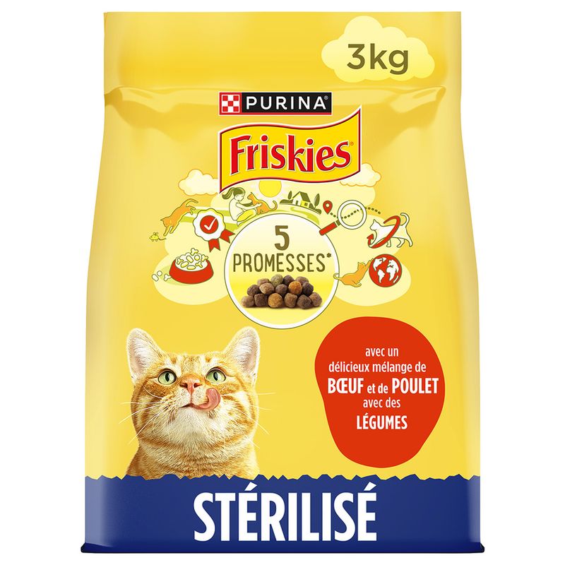 PURINA Friskies Sterilized Katze mit Rind, Huhn und Gemüse | bitiba