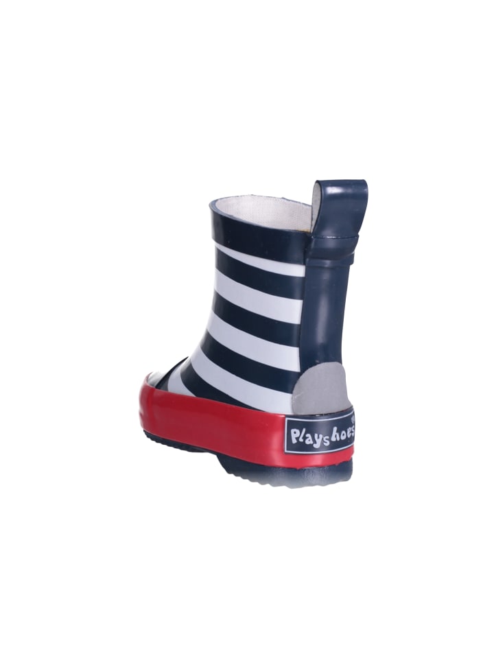 Playshoes Gummistiefel Halbschaft maritim in Marine/weiß günstig kaufen