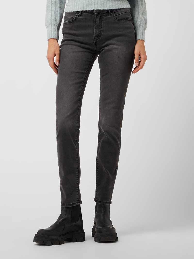 Slim Fit Jeans mit Stretch-Anteil in dunkelgrau