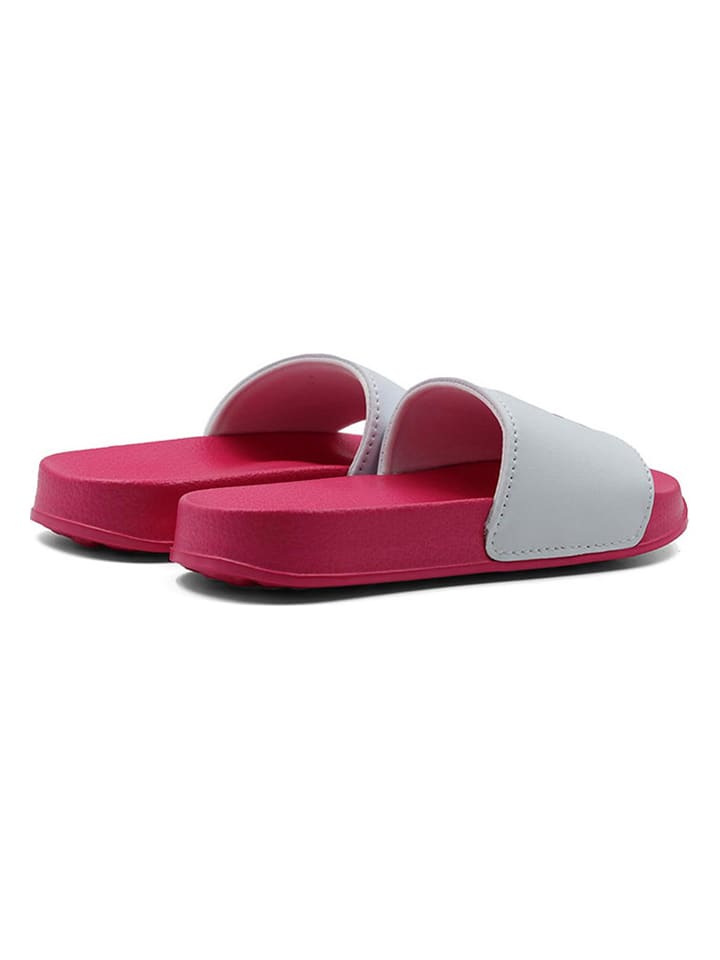 Benetton Pantoletten in Pink/ Weiß günstig kaufen