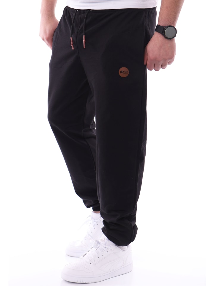 RESLAD Jogginghose mit Brandpatch in schwarz günstig kaufen