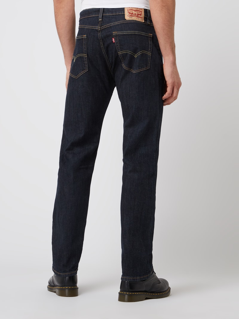 Regular Fit Jeans mit Stretch-Anteil Modell '505' - 'Water<Less™' in marineblau