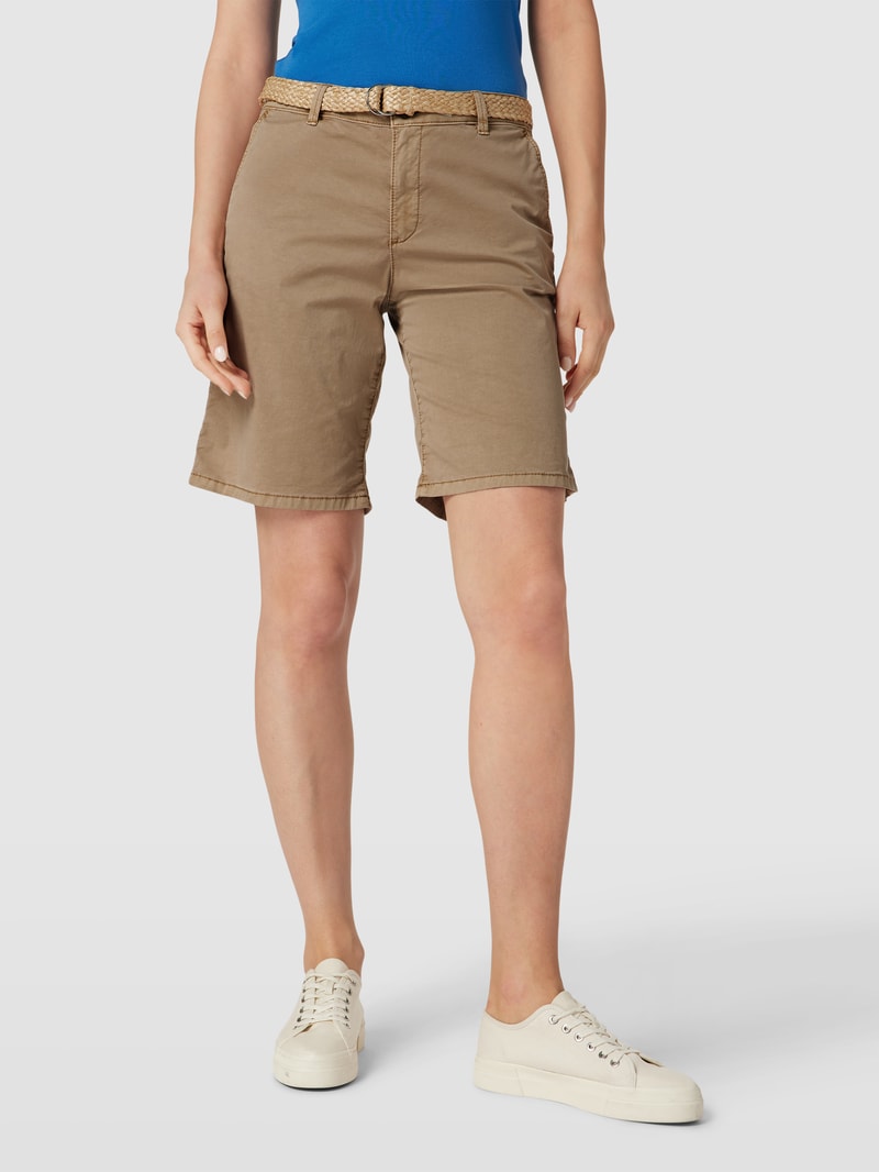 Shorts mit Gürtel in taupe