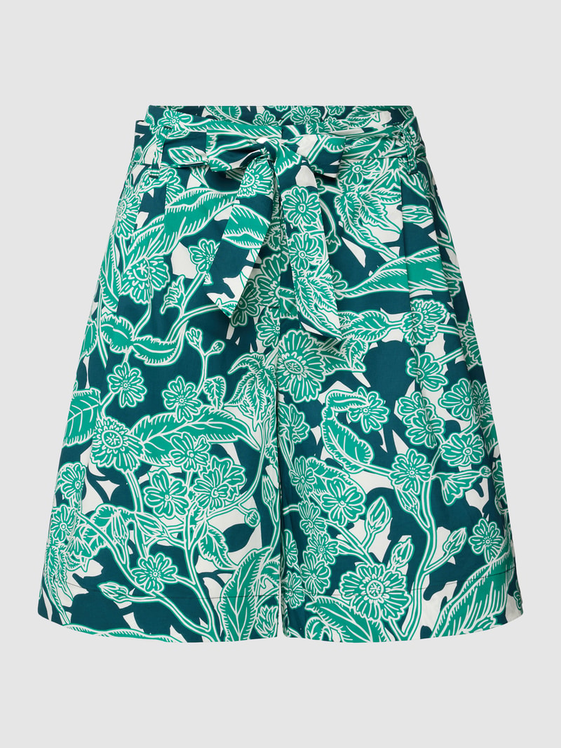 Shorts mit Allover-Muster in smaragdgrün