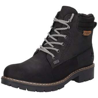 Rieker Schnür Boots in schwarz