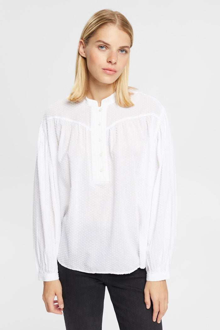 Bluse mit Dobby-Struktur