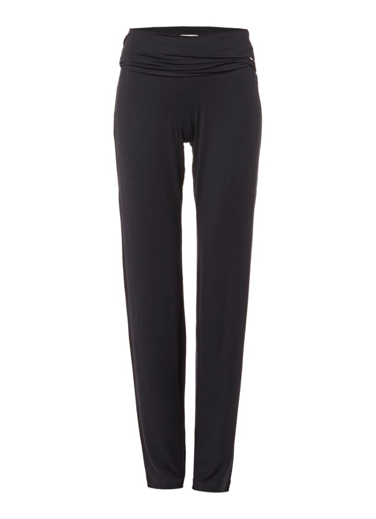 Pantaloni de yoga Hanro cu talie elastică și rulare