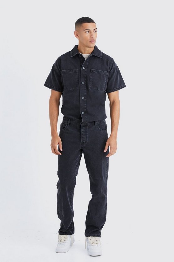Lockerer Denim-Jumpsuit