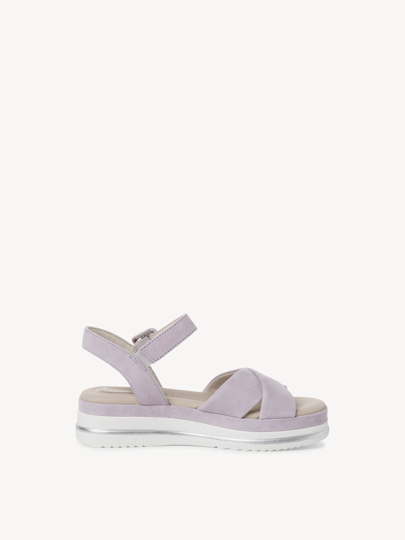 Sandale en cuir - mauve