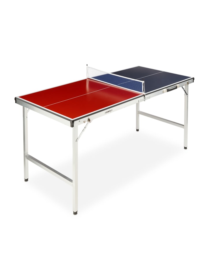 relaxdays Tischtennisplatte in Blau/Rot mit 2 Schlägern und 3 Bällen günstig kaufen onesize