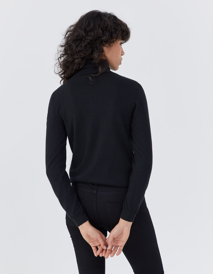 Pull col roulé maille tricot bijoux esprit militaire femme