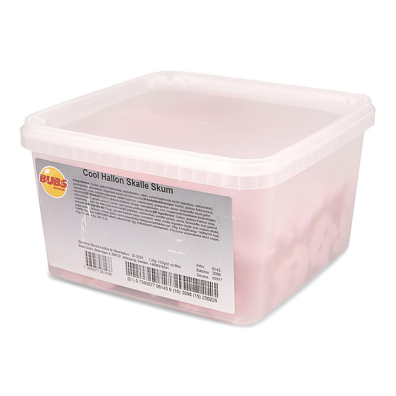 Bubs Skum skalle 1,3 kg Cool hallon