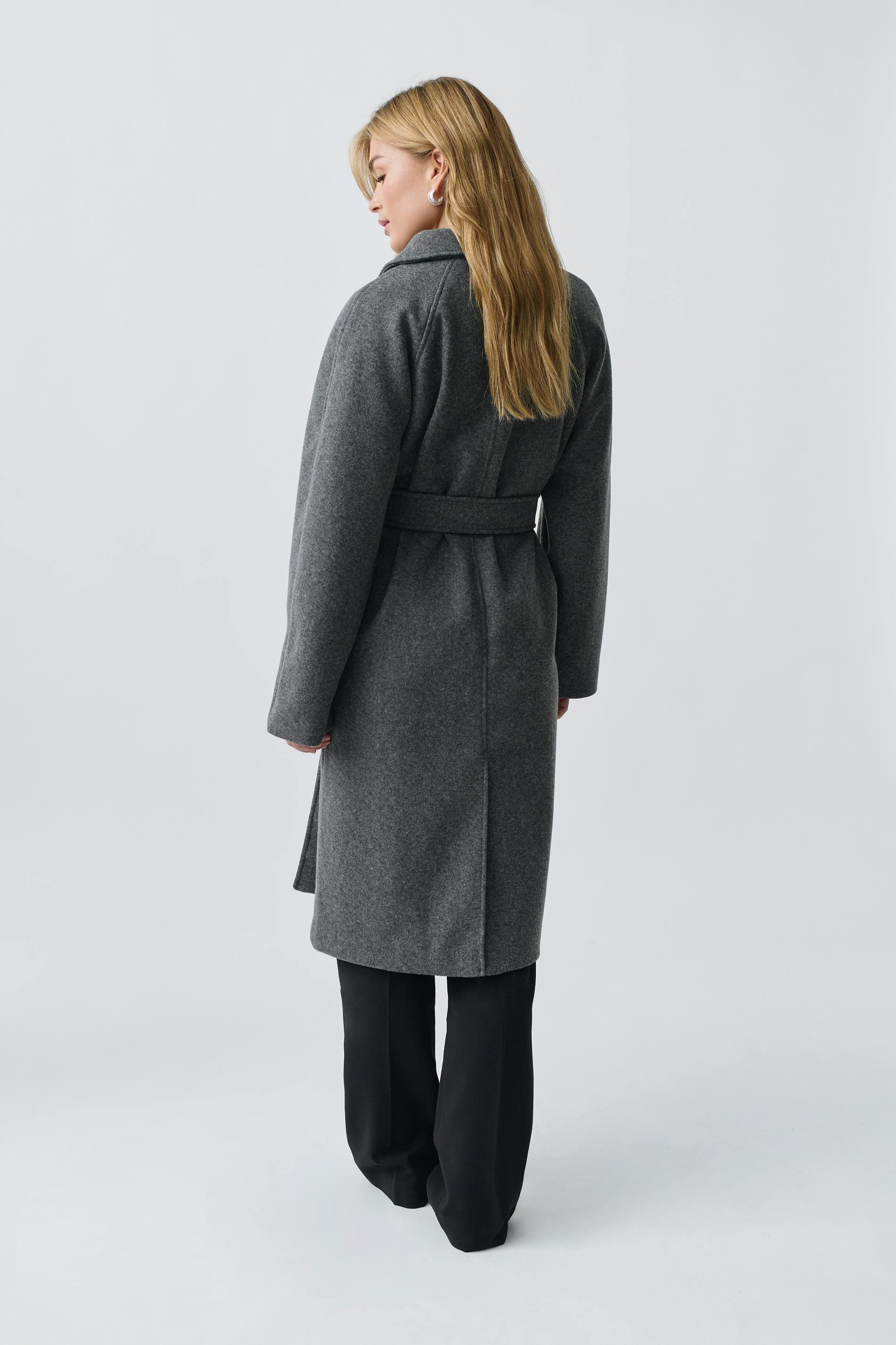 Belted long coat