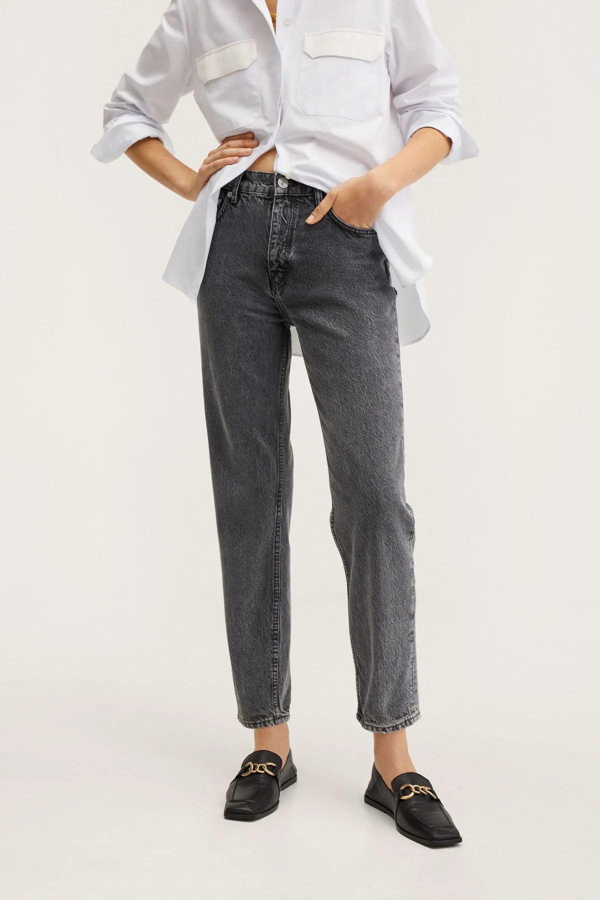 MANGO  Graue Damenjeans 27011119