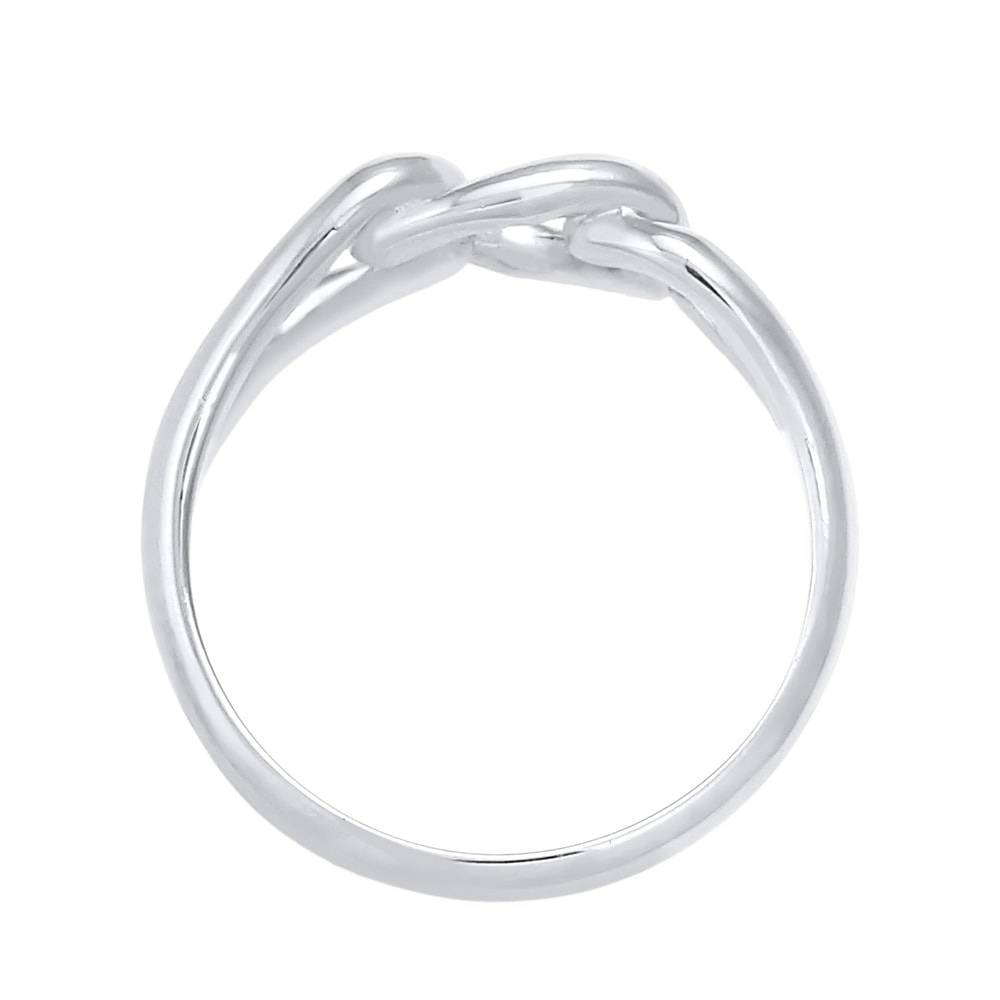 Elli Elli Bague Femme Bague Symbole de Noeud Massif en 925 Argent Plaqué Or Bague