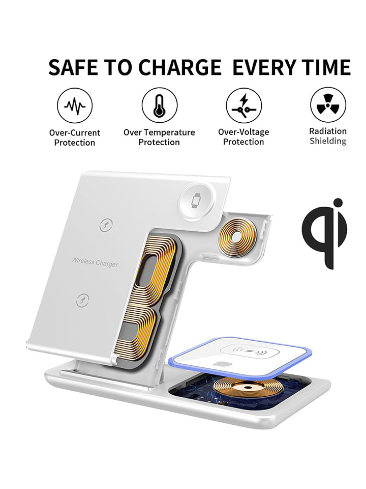 SmartCase 3in-1-Schnellladestation in Weiß günstig kaufen onesize