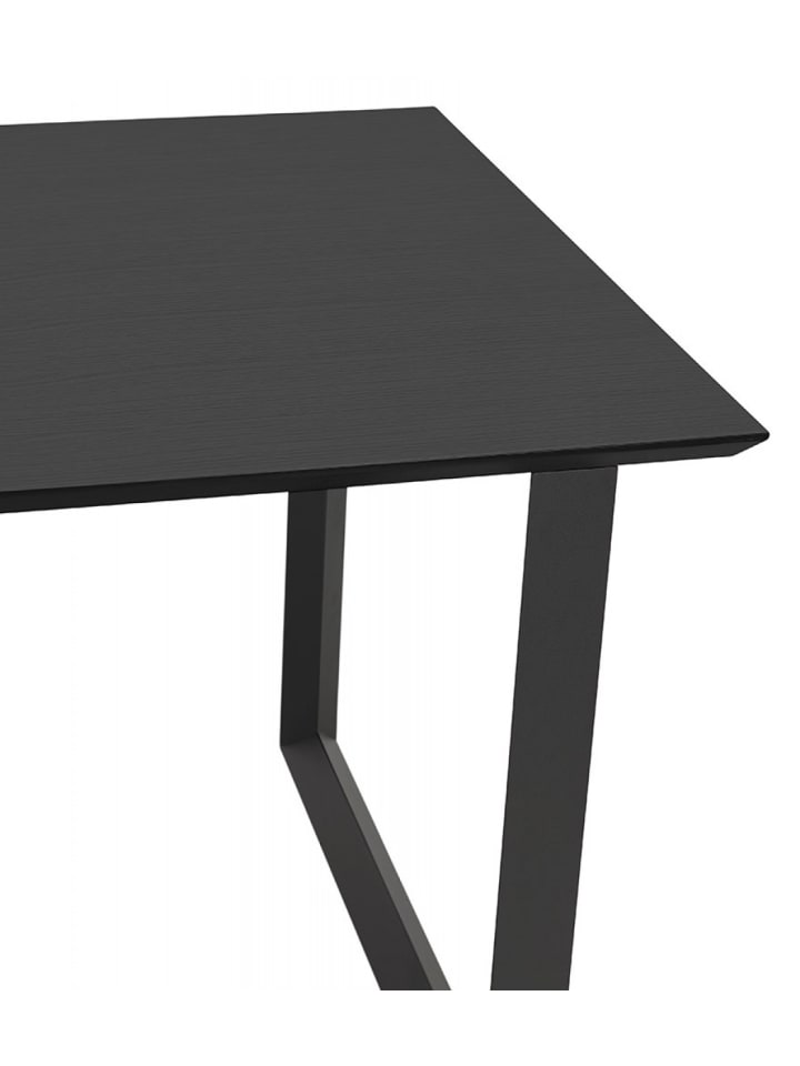 KADIMA DESIGN Holz Schreibtisch GIMINI 180x90cm | Chef Computertisch für Büro in Schwarz günstig kaufen