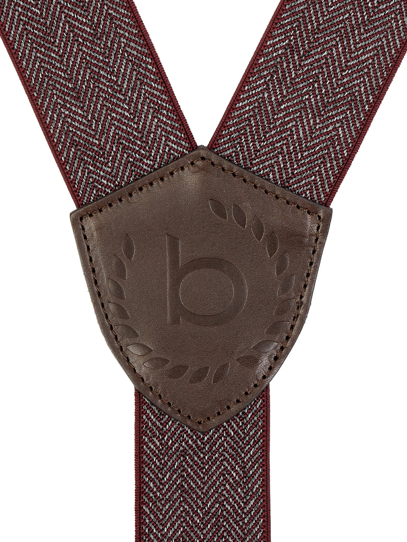 Hosenträger in Y-Form in bordeaux rot