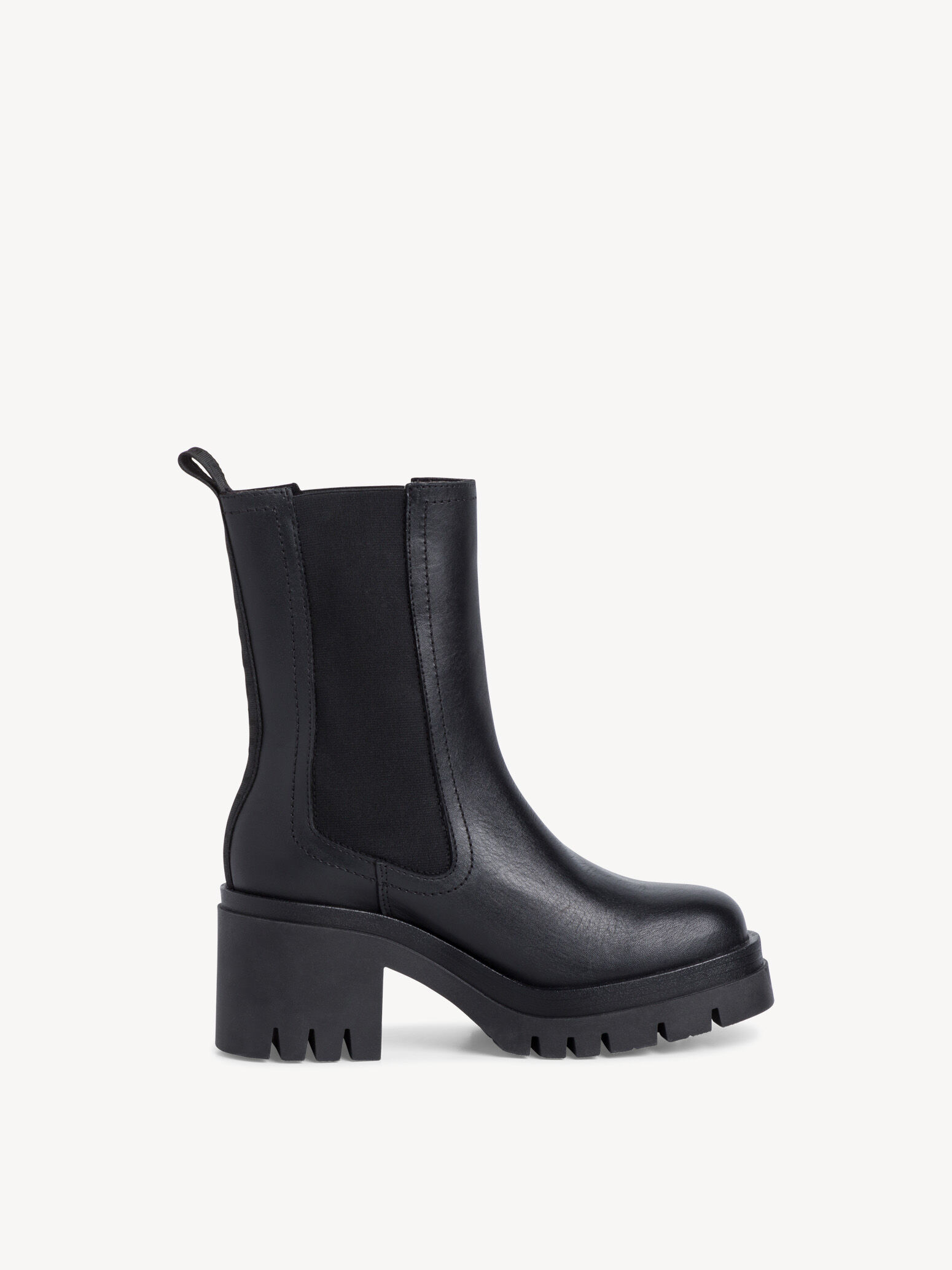Bottine Chelsea en cuir - noir