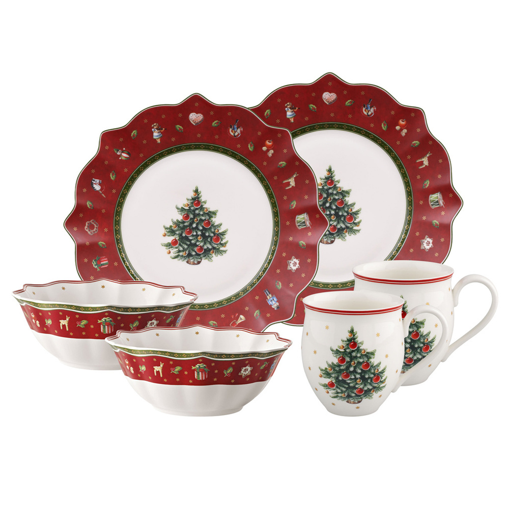 Villeroy & Boch Breakfast for 2 rouge, set 6pces Toy's Delight service de vaisselle