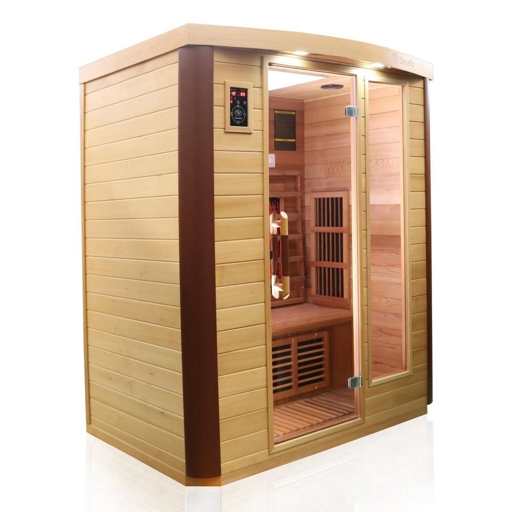 Dewello Infrarotkabine Infrarotsauna TORONTO 160xm x 110cm x 190cm Vollspektrumstrahler