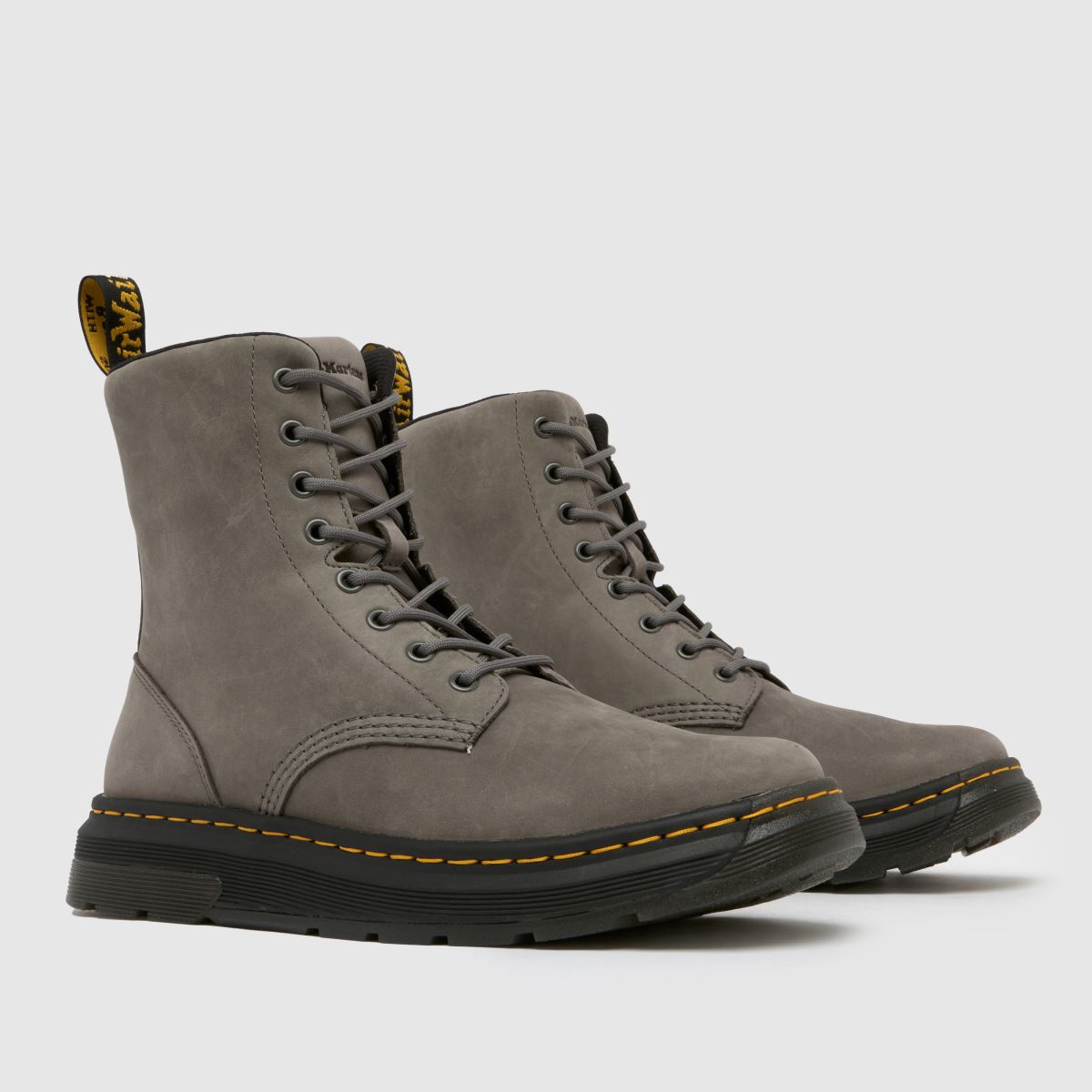 Dr Martens – Mörkgrå crewson-stövlar