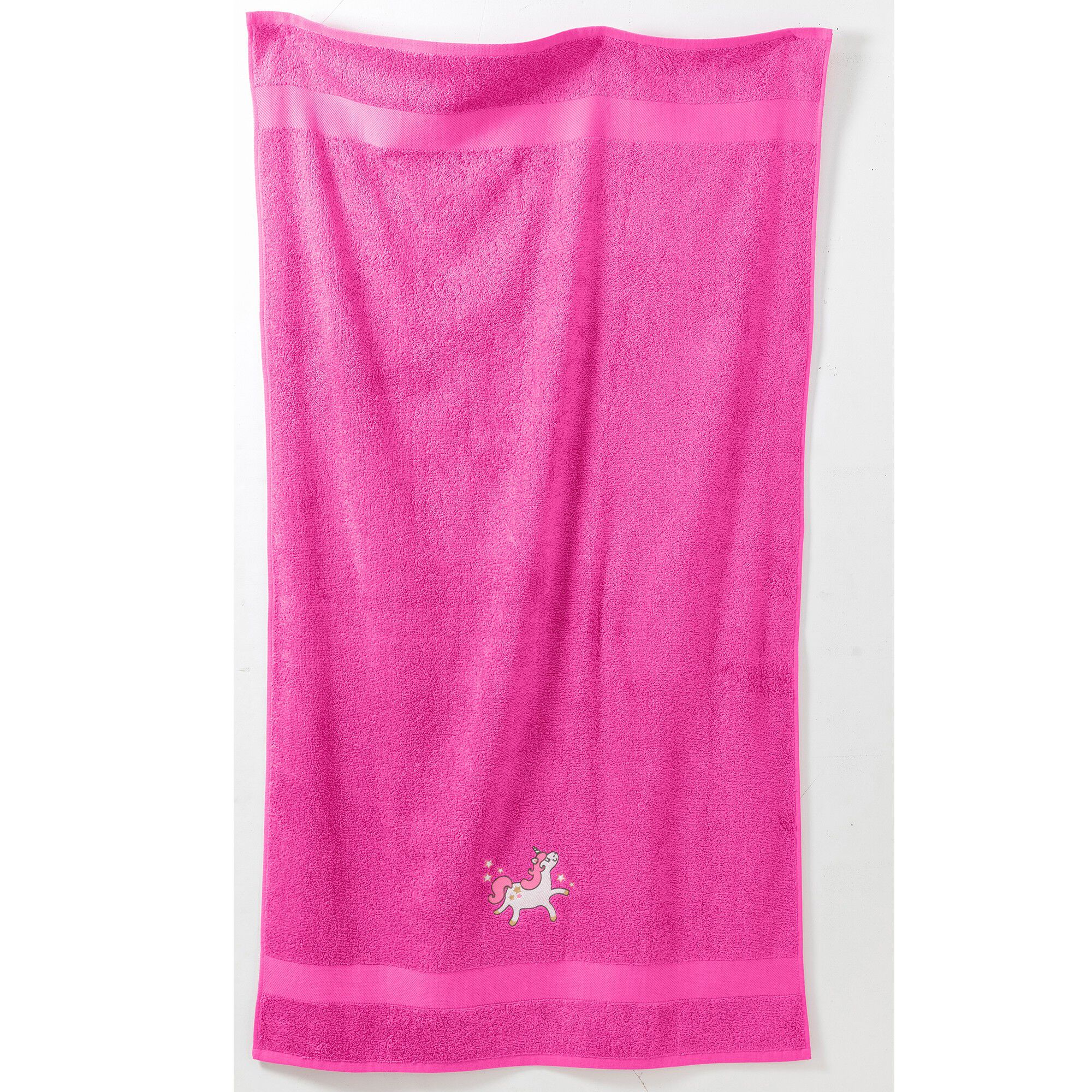 Collection éponge enfant brodée licorne coton