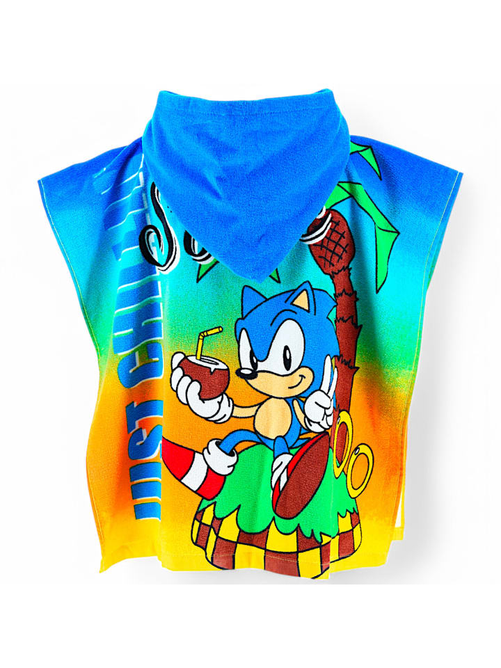 Sonic Badeponcho Sonic The Hedgehog  - (B) 55 cm x (L) 110 cm in Bunt günstig kaufen 55 x 100 cm
