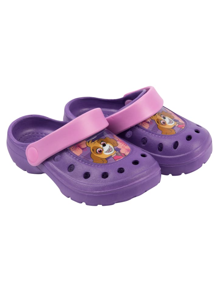 Paw Patrol Paw Patrol Clogs Skye Sandalen Pantoletten Gartenschuhe rutschfest in lila günstig kaufen