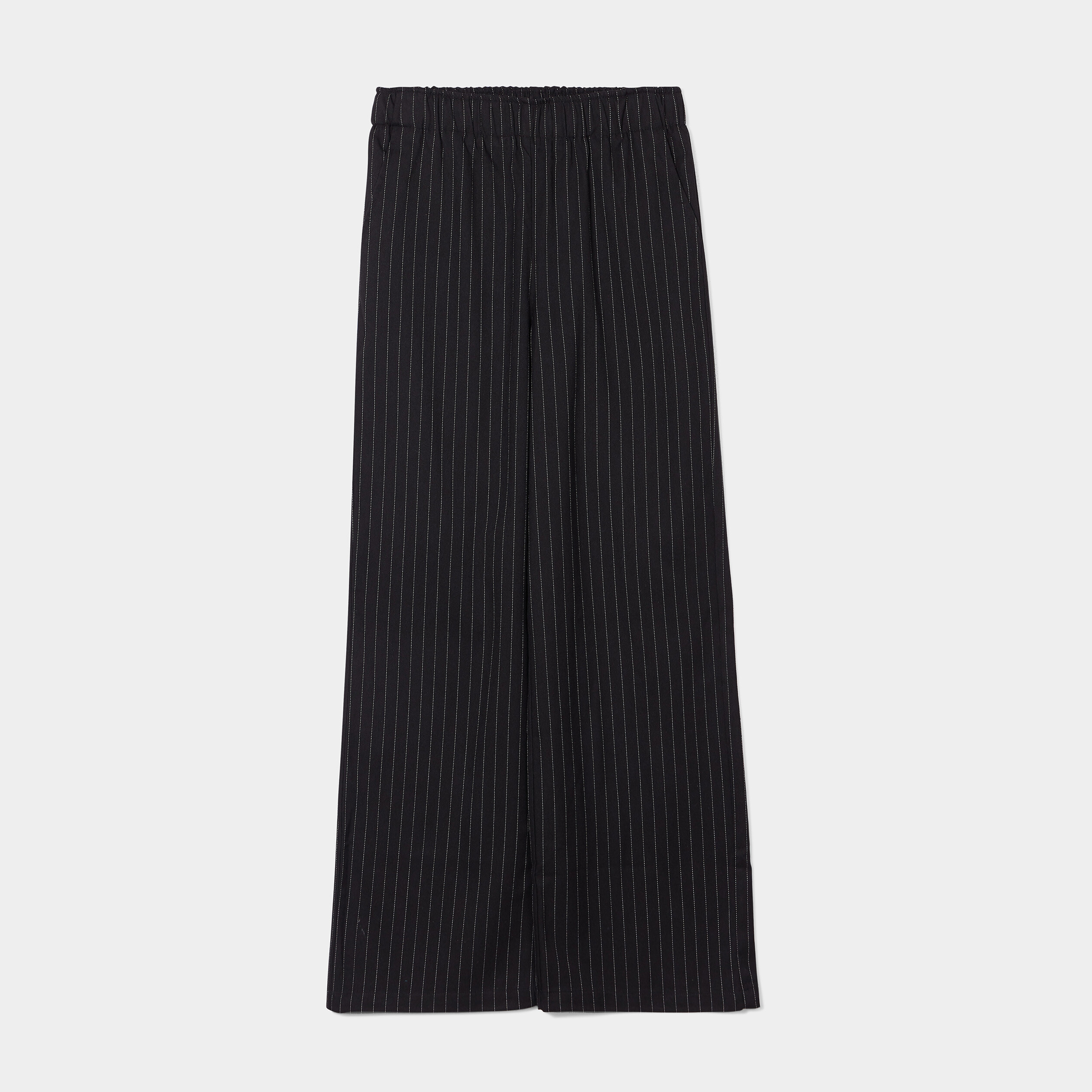 Pantalon large taille élastiquée noir femme | La Halle