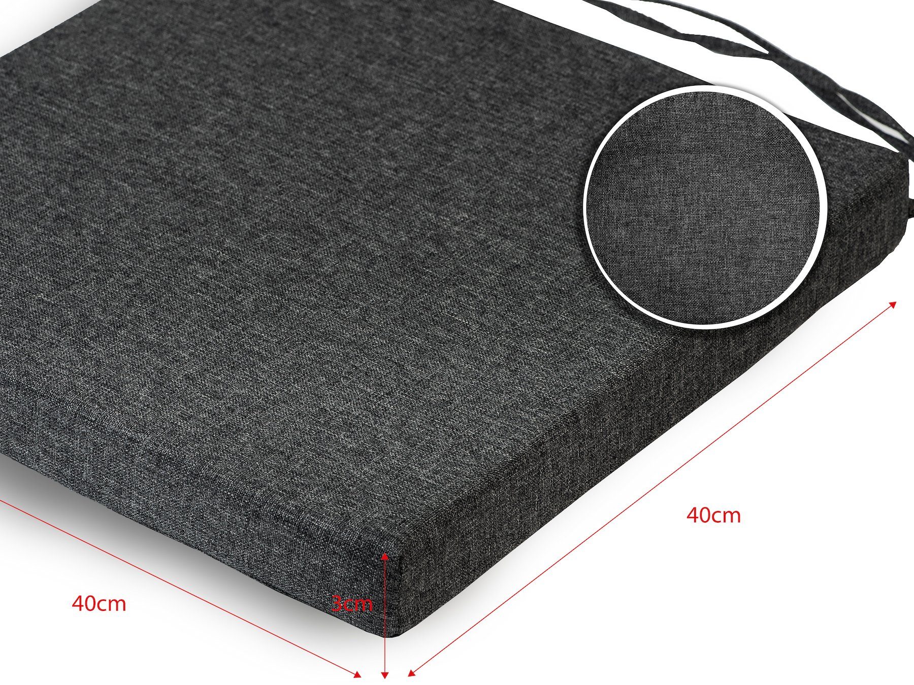 sunnypillow Stuhlkissen 4er Set Kissen 40 x 40 x 5 cm, Sitzkissen Sitzauflage für Stühle, Bänke