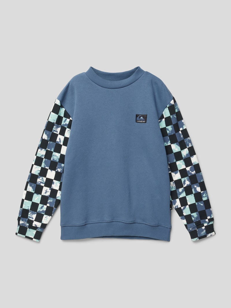 Sweatshirt mit Rundhalsausschnitt Modell 'MY NAME IS CREW YOUTH' in rauchblau