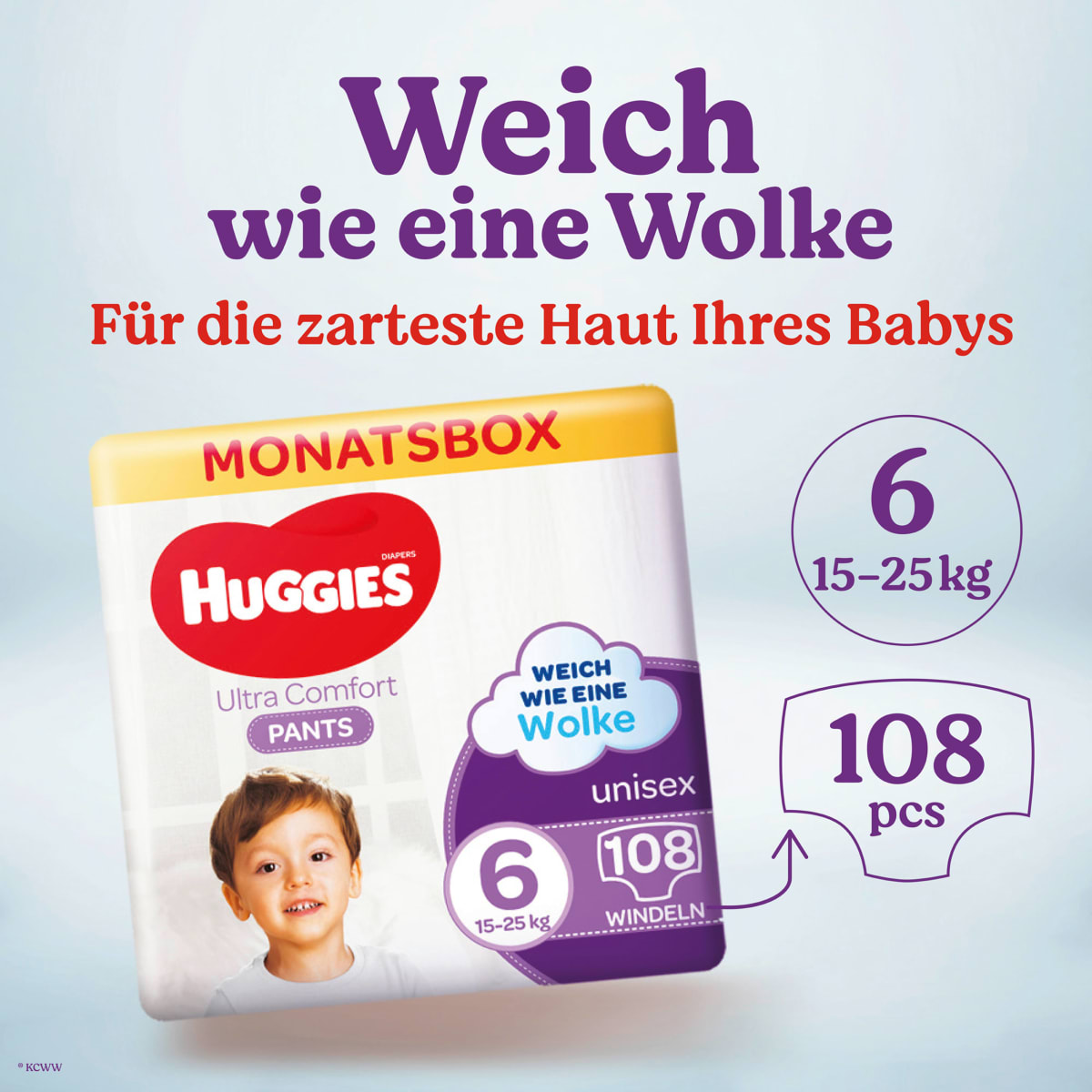 Baby Pants Ultra Comfort Gr. 6 (15-25 kg), Monatsbox, 108 St