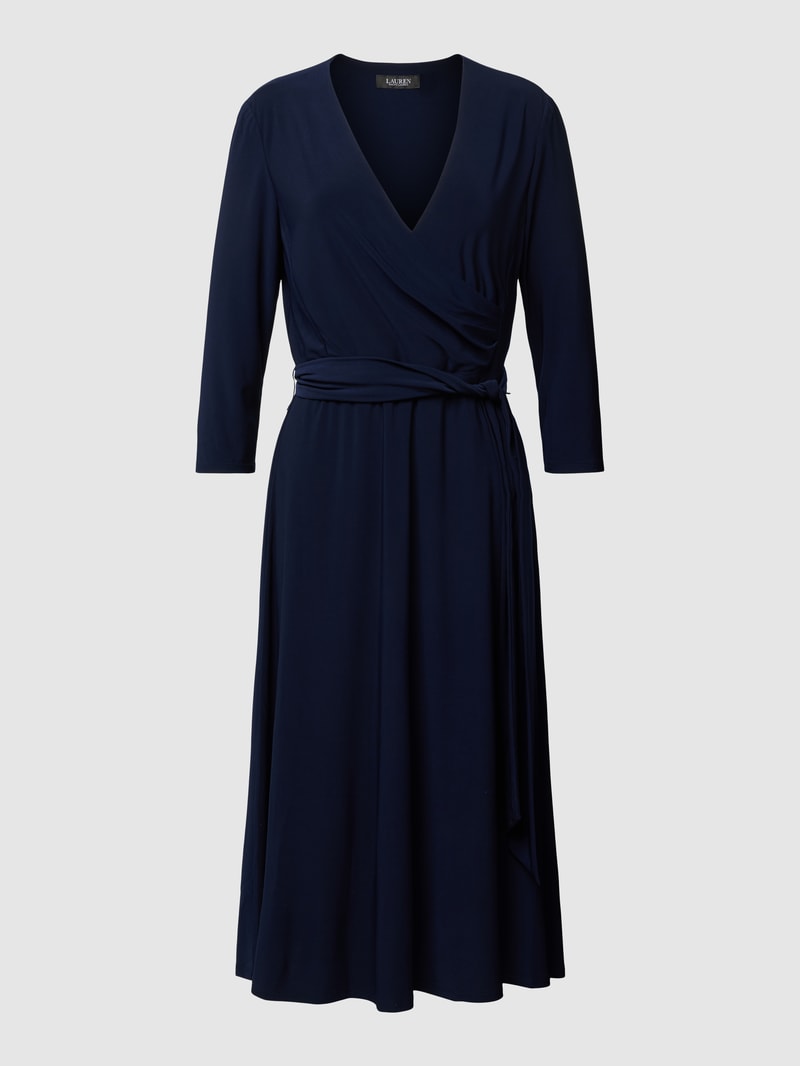 Midikleid in Wickel-Optik Modell 'CARLYNA' in marineblau