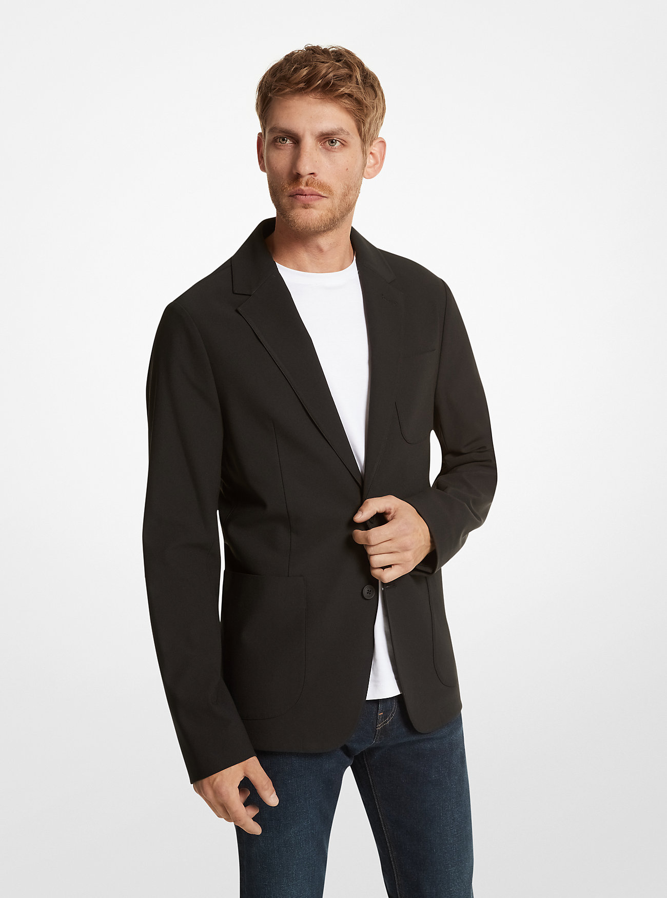 Vevd blazer - SVART