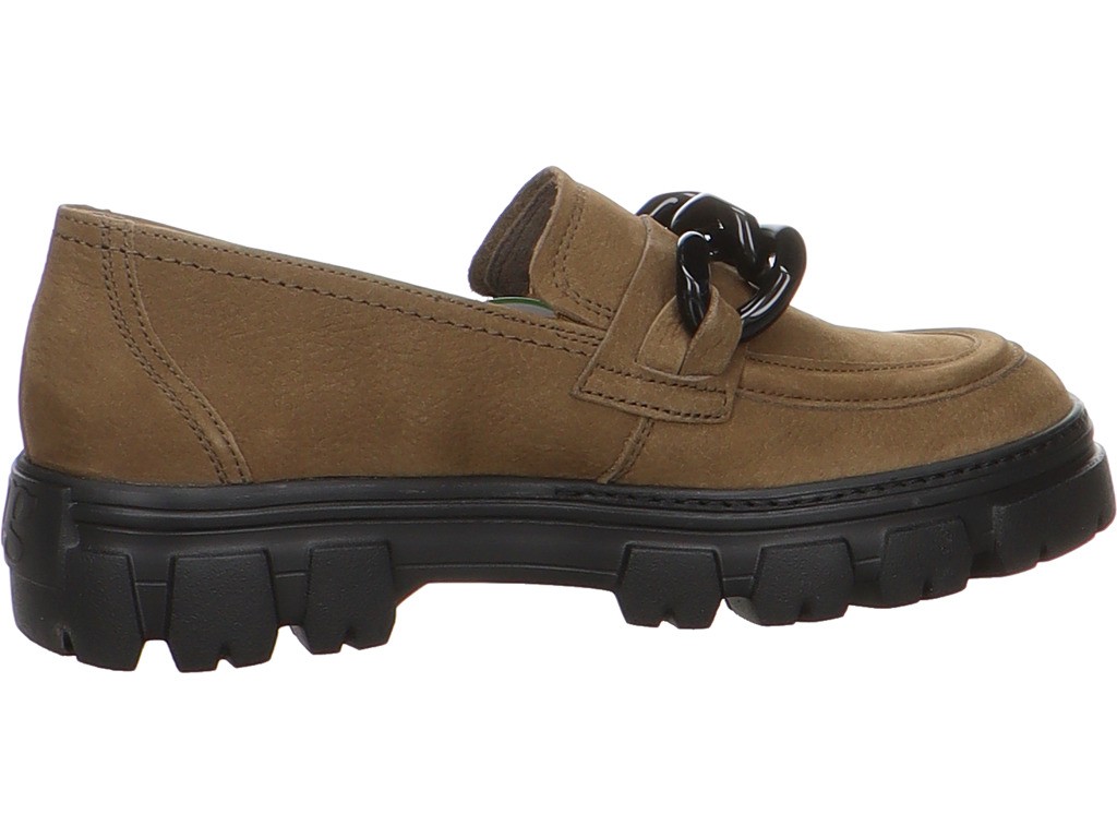 PAUL GREEN Klassische Slipper khaki Grained Nubuk oliv