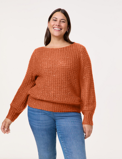 Pullover mit Pailletten-Zier