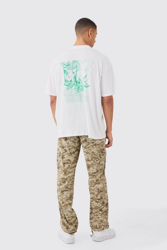 Oversize T-Shirt mit 13 Print