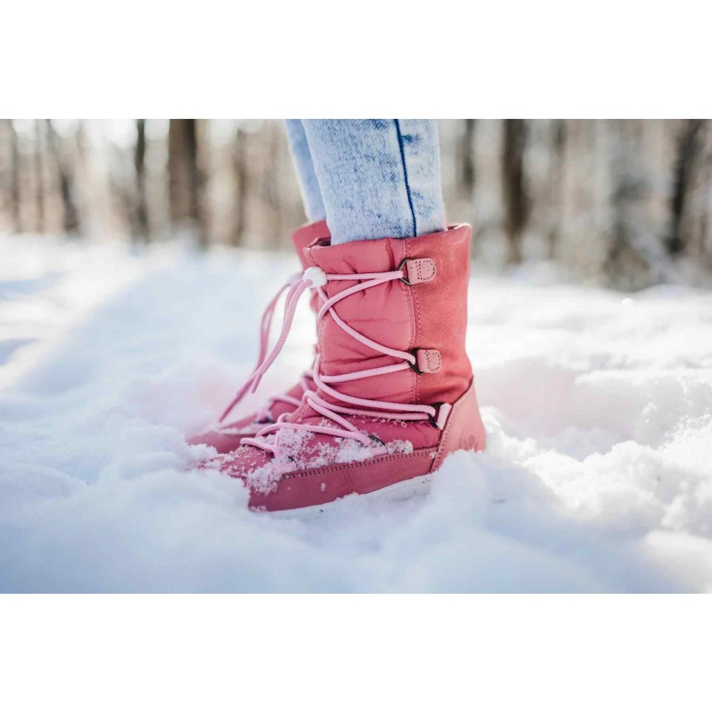 Be Lenka Snowfox Kids 2.0 Pink Winterbarfußschuhe