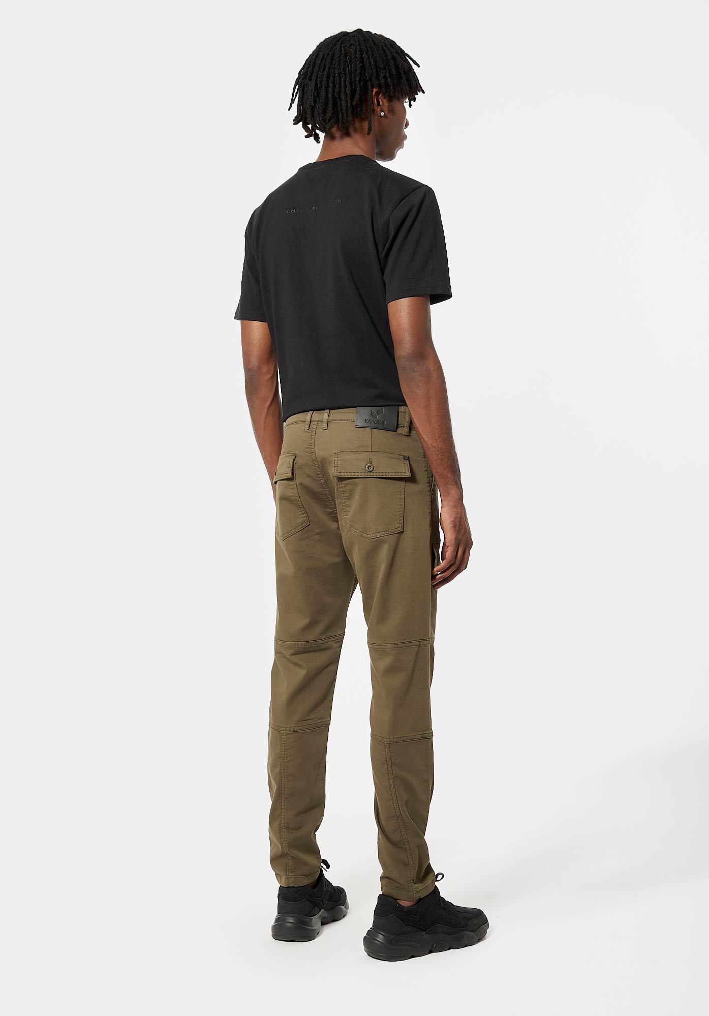 ROBY   Jean kaki relaxed cropped Homme