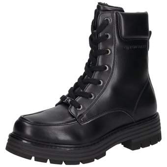 Tom Tailor Schnür Boots in schwarz