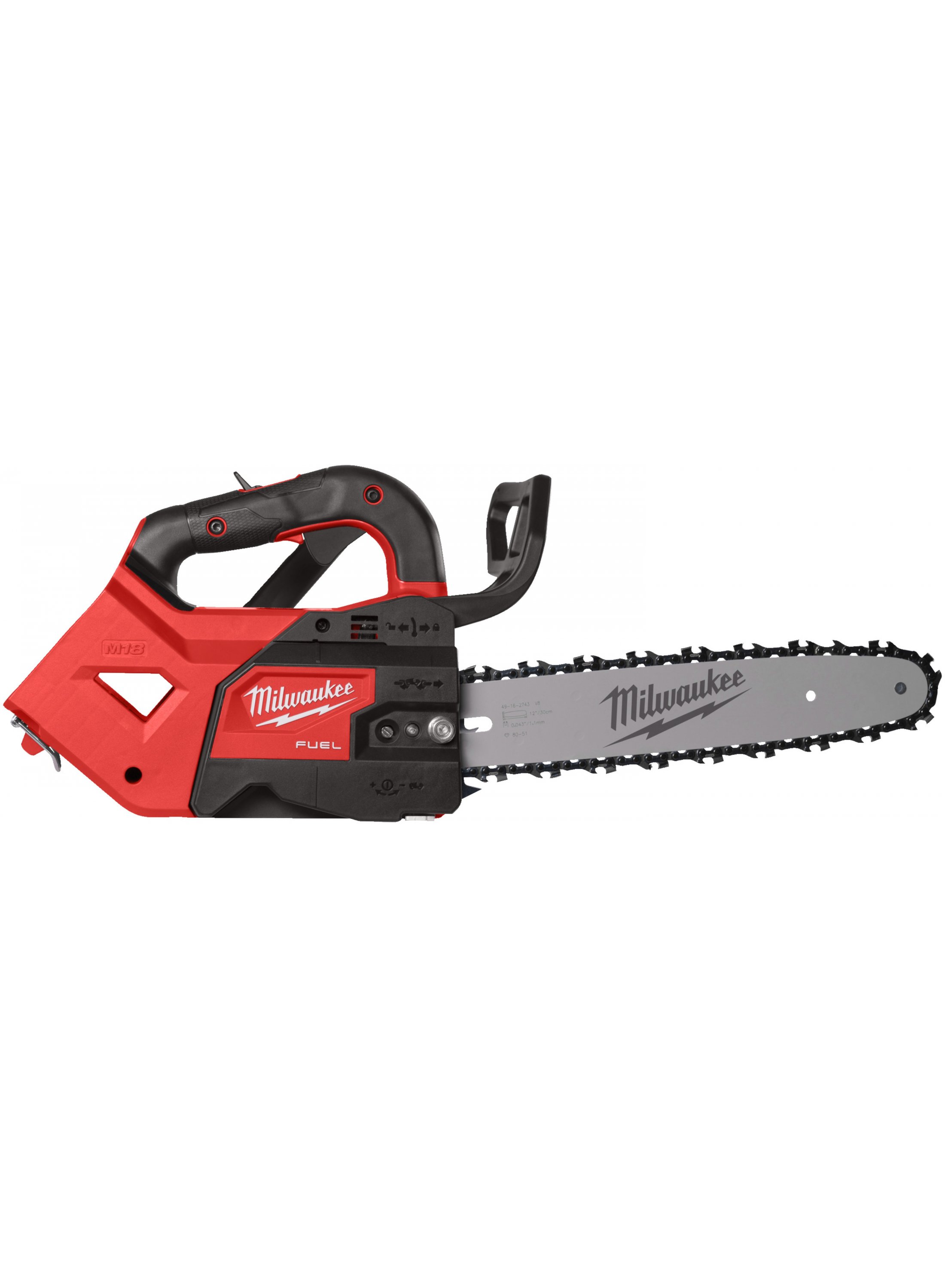 Milwaukee 4933479586 M18 FTHCHS30-0 M18 Fuel™ Ferăstrău cu lanț cu mâner superior 30 cm 18 V fără baterii și încărcător