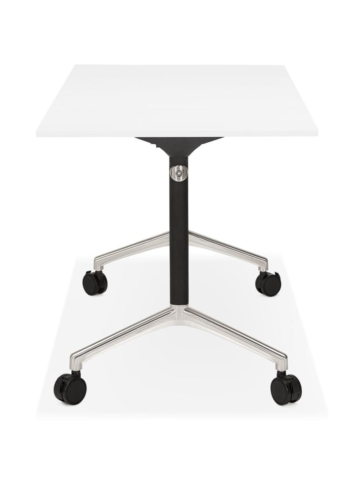 KADIMA DESIGN Schreibtisch faltbar 140x70 cm platzsparend, kleine Räume in Weiß günstig kaufen