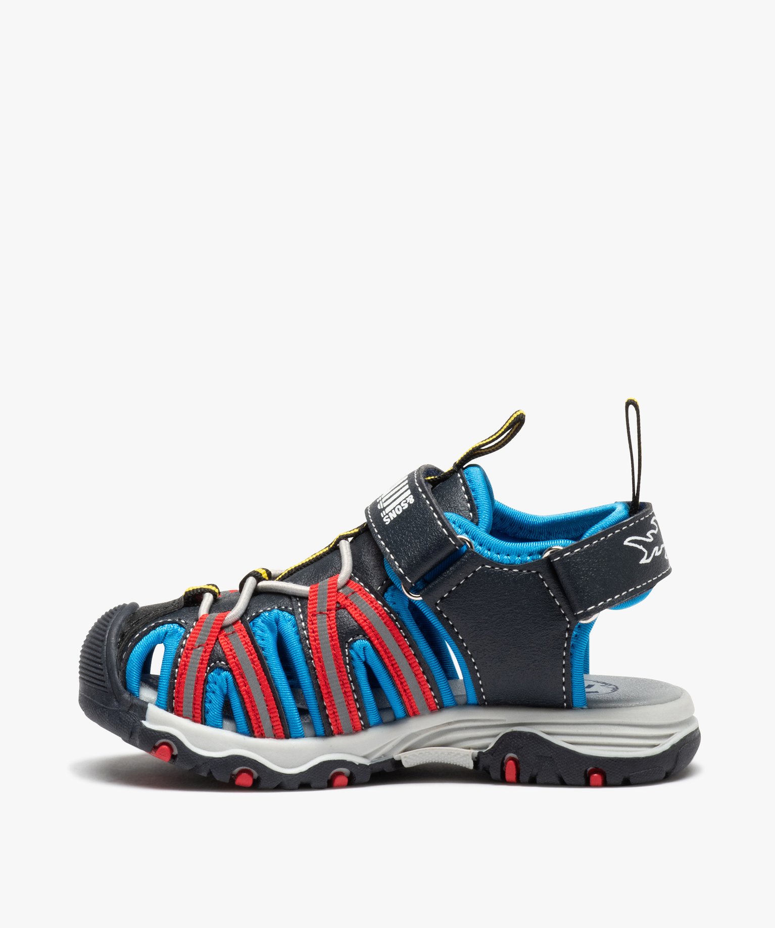 Sandales Garçon multicolores à double scratch - Maui & Sons gris | GEMO