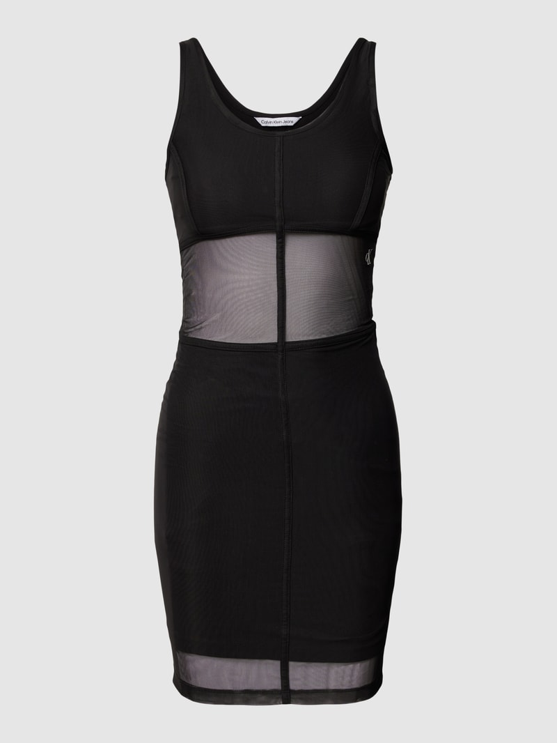 Minikleid mit Meshbesatz in black