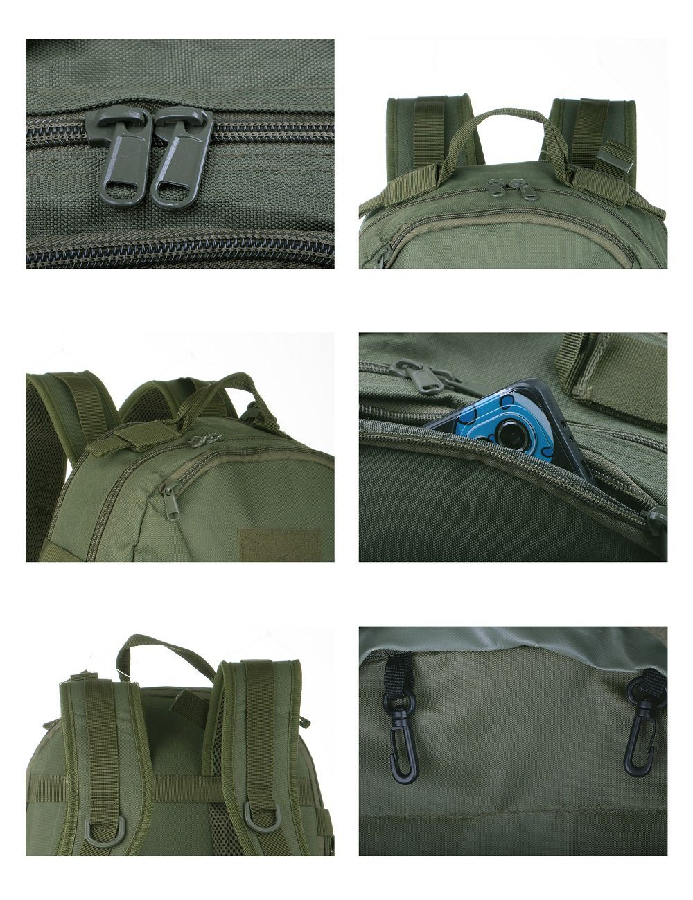 RAIKOU Rucksack 35L Taktischer Rucksack Herren militär Wanderrucksack wasserdicht, zum Wandern Outdoorsports Reisen Camping