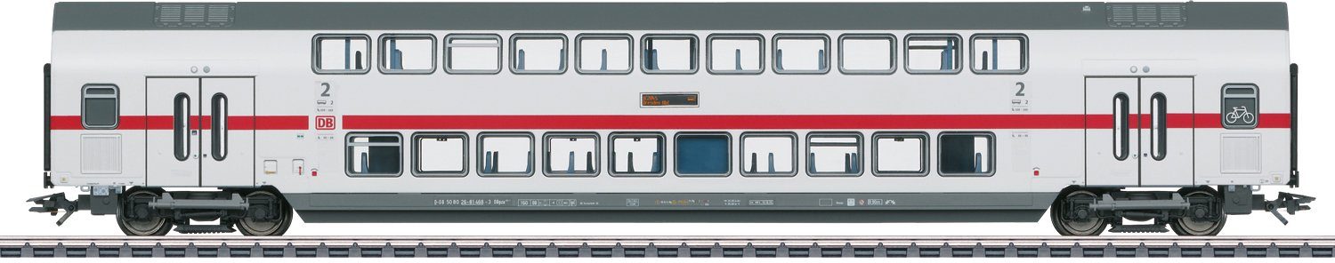Märklin Personenwagen IC2 Doppelstock-Mittelwagen DBpza 682.2, 2. Klasse - 43490, Spur H0, Made in Europe